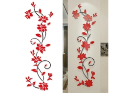 Lurelia Azulejo Adesivo Flores Porta Acrílico 3d Autoadesivo Removível Janela