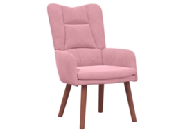 Poltrona Rosa Moderna Para Sala De Estar Vidaxl Rosa
