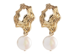 Brincos De Ouro Acessório Fashion Decoração Leve