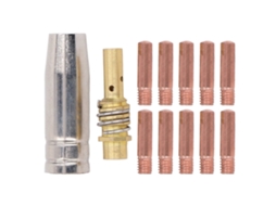 12 Peças De Ponta De Contato Para Pistola De Solda Mig Mag 0.8x25mm Bocal A Gás M6 Kit De Peças De Reposição Acessório