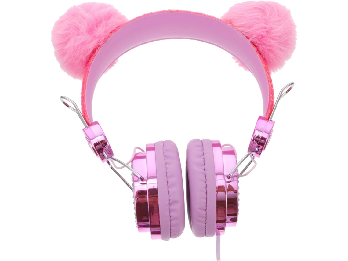 Fones De Ouvido Infantis Com Fio, Orelhas Gato E Microfone Integrado