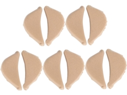 5 Pares De Palmilhas Gel Para Calcanhar, Respiráveis E Reutilizáveis, Para Maior Conforto E Proteção Dos Pés, Cor Da