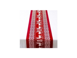 Lurelia Caminho De Mesa Algodão Linho Poliéster Vermelho 28x270cm Lavável Natal