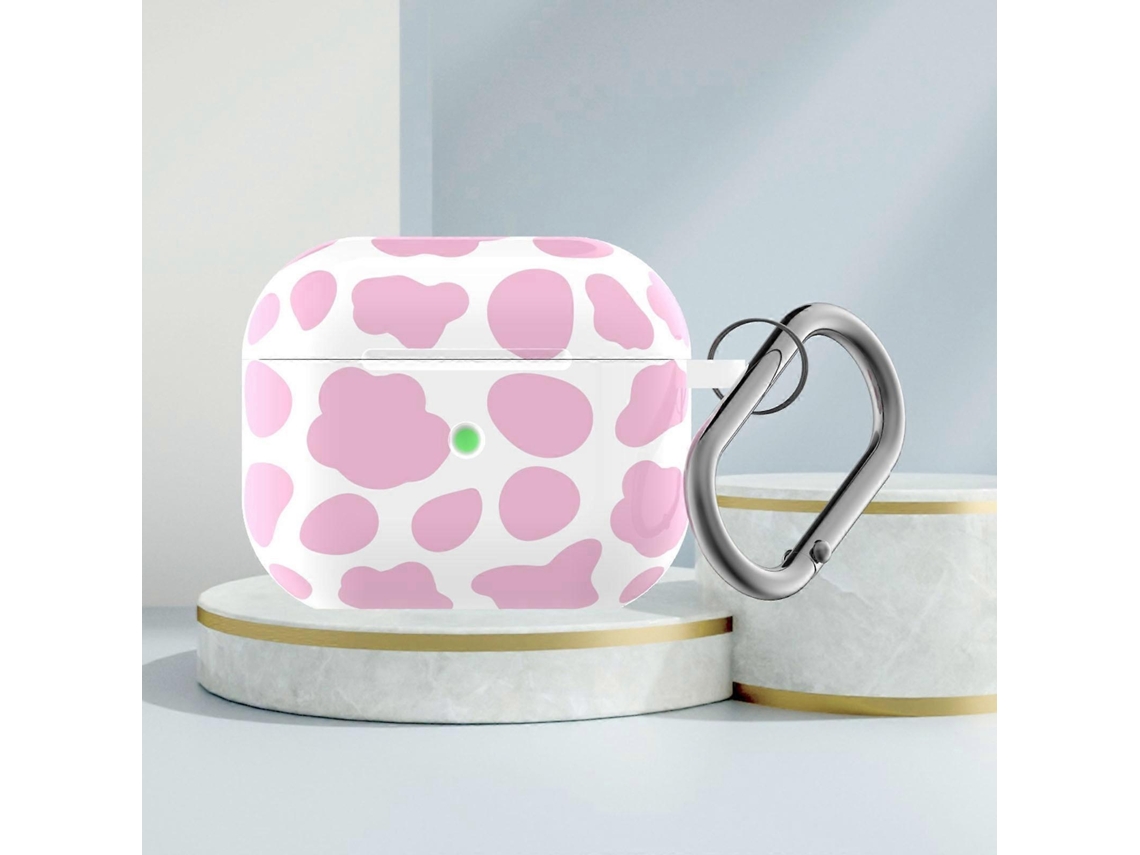 Capa protetora para fones de ouvido (exceto AirPods 3), em silicone com estampa de vaca, da Série N. GIECY