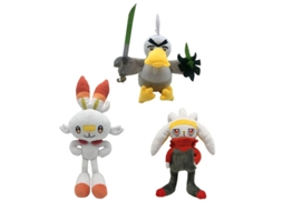 Figura GAATPOT 20-38Cm Pokemon Anime Figures Scorbunny Raboot Sirfetch Grookey Sobble Yamper Pet Plush Dolls Model Kids Christmas Toys Gifts