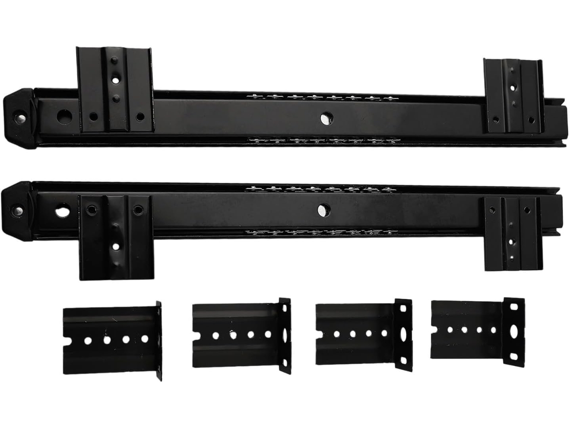 Corrediças Para Gaveta De Teclado Com Amortecedor, Suporte De Trilho Inferior Extensão Total 350mm Para Bandeja Teclado
