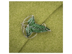 Alfinete Hoja De Lorien Latón E Resina. 6.7 X 5 X 1 Cm