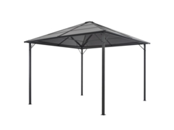 Vidaxl Gazebo Com Telhado De Alumínio 3x3 M Antracite