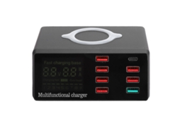Carregador Sem Fio (display Digital Inteligente, Carregamento Usb Com Múltiplas Portas)