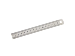 Régua Reta De Aço Inoxidável 15cm 6 Polegadas, Dupla Face, Material De Desenho, Réguas De Metal, Ferramenta De Medição