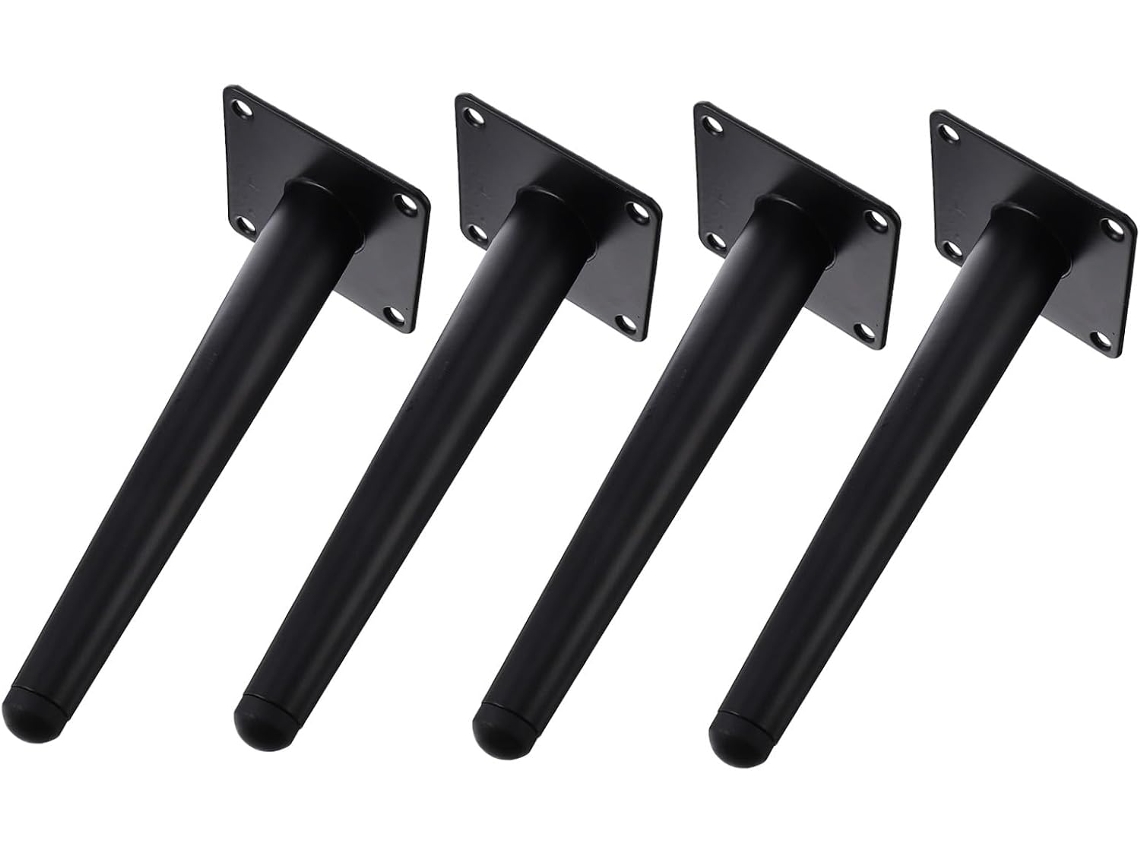 Uonlytech Conjunto De 4 Pés Suporte Ferro Reforçados Para Móveis, Mesa De Centro, Sofá, Cama E Armários, Com Parafusos