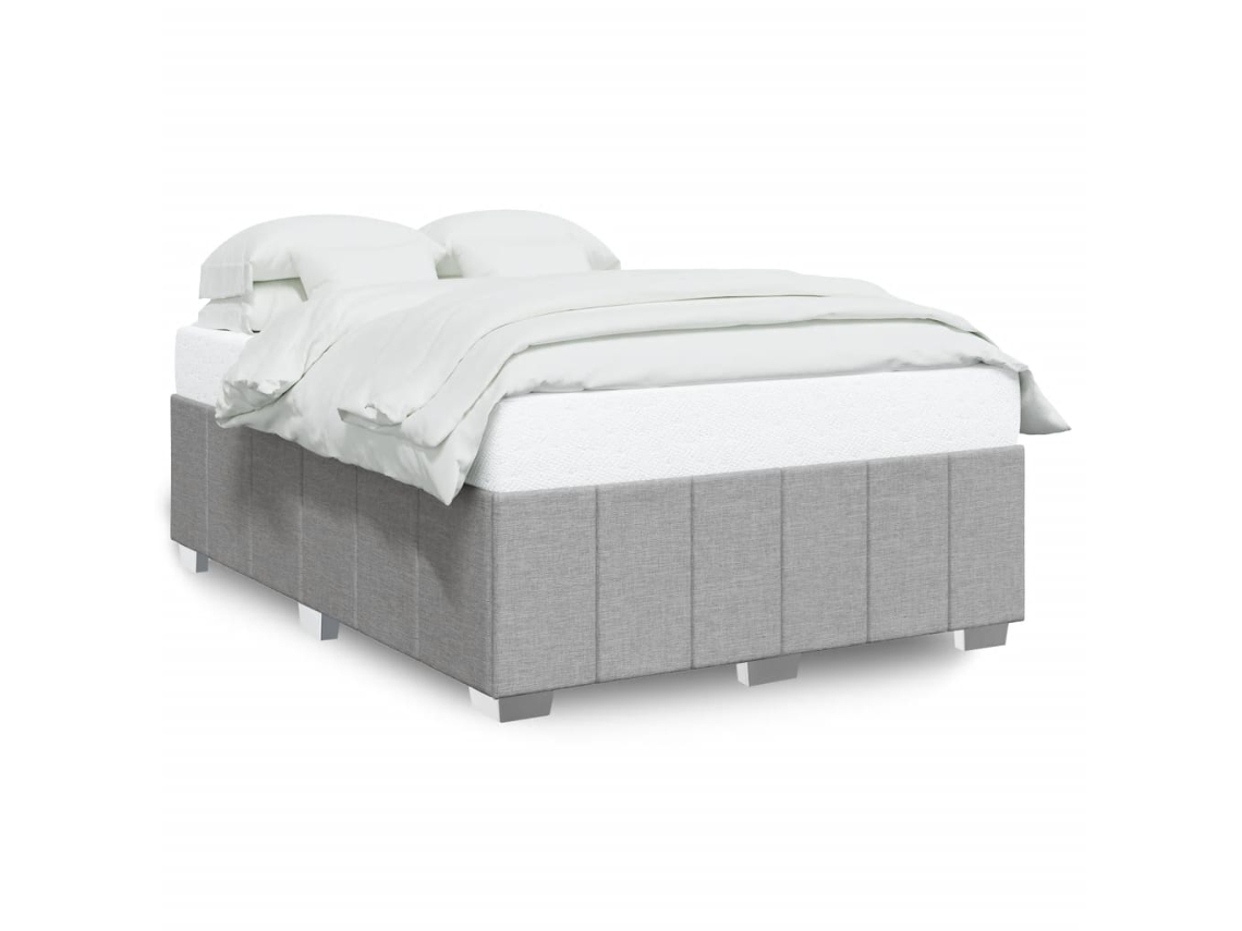 Estrutura de Cama 160x200 Cm Tecido Cinzento claro MAISON EXCLUSIVE