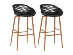 Vidaxl Cadeiras De Bar 2 Pcs Preto