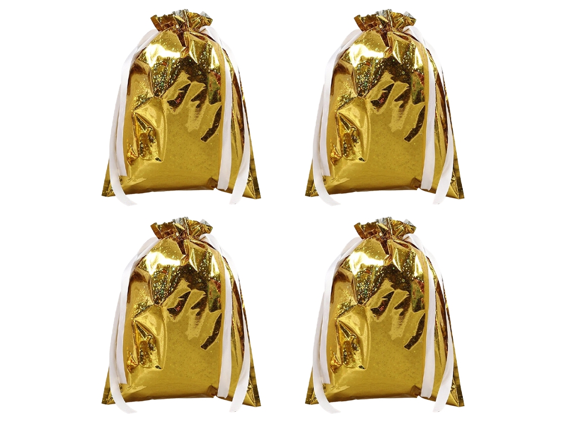 Sacos de Presente de Natal com Cordão para Presente de Festa de Natal Saco de Embrulho para Presente de Natal