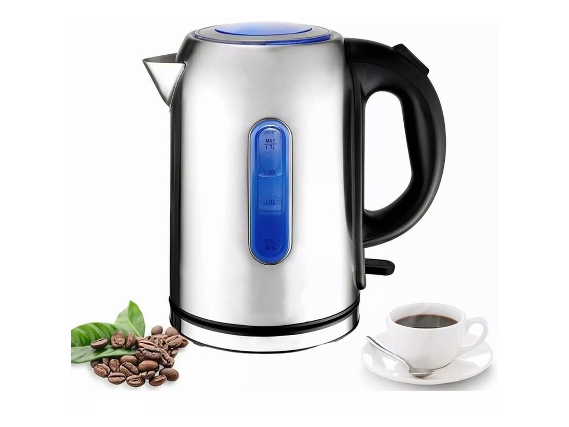 Chaleira Slowmoose de Aço Inoxidável, 1,7 L, 2200 W, Prata