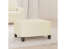 Vidaxl Apoio De Pés 70x55x41 Cm Couro Artificial Cor Creme