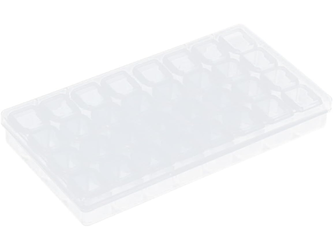 Caixa De Joias Transparente Em Abs Com 32 Compartimentos.