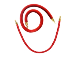 Cordão de Veludo Vermelho para Controle de Multidões, com Ganchos Dourados, para Eventos de Prestígio. SFUSHOS