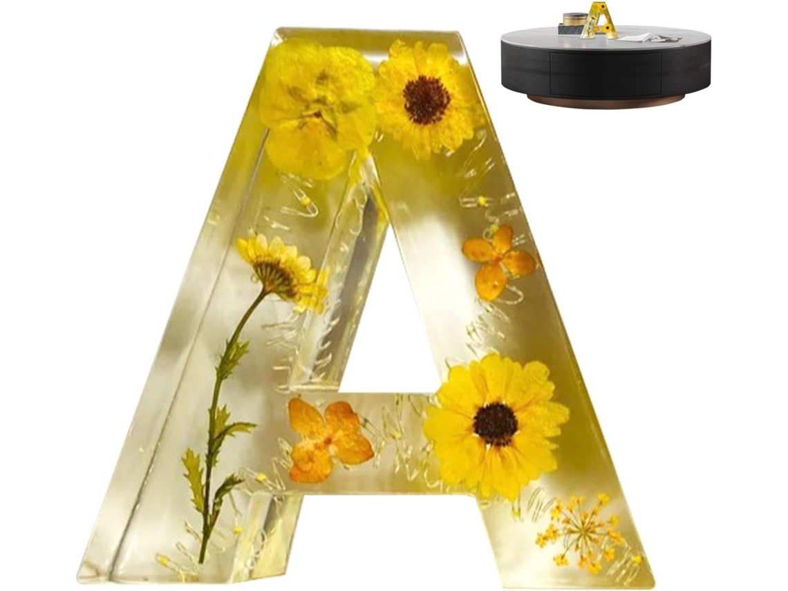 Luminária Noturna De Flor Seca, Resina