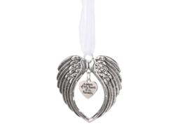 Laxiscreed Letra Prateada Para Sublimação Com Asa De Anjo E Coração, Decoração Natalícia Diy