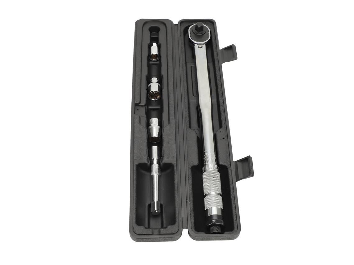 Chave de Torção Click Ajustável 1/2 Polegada 28 210nm com Sockets 17 19mm | S/MARCA