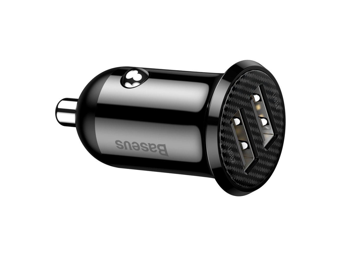 Carregador Baseus para Carro 2Xusb Preto