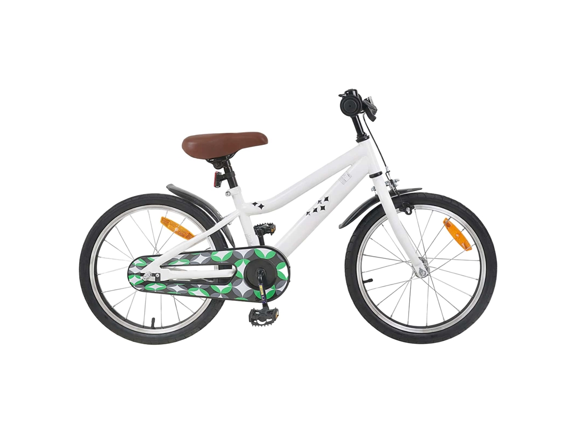 Vidaxl Bicicleta Infantil 18 Polegadas Para 5-7 Anos Branco