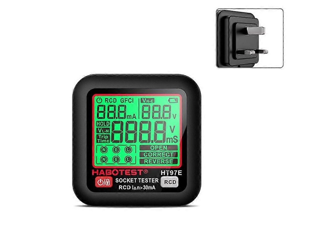 Tomada De Teste Elétrica Inteligente Com Display Digital Habotest Nostalgia88