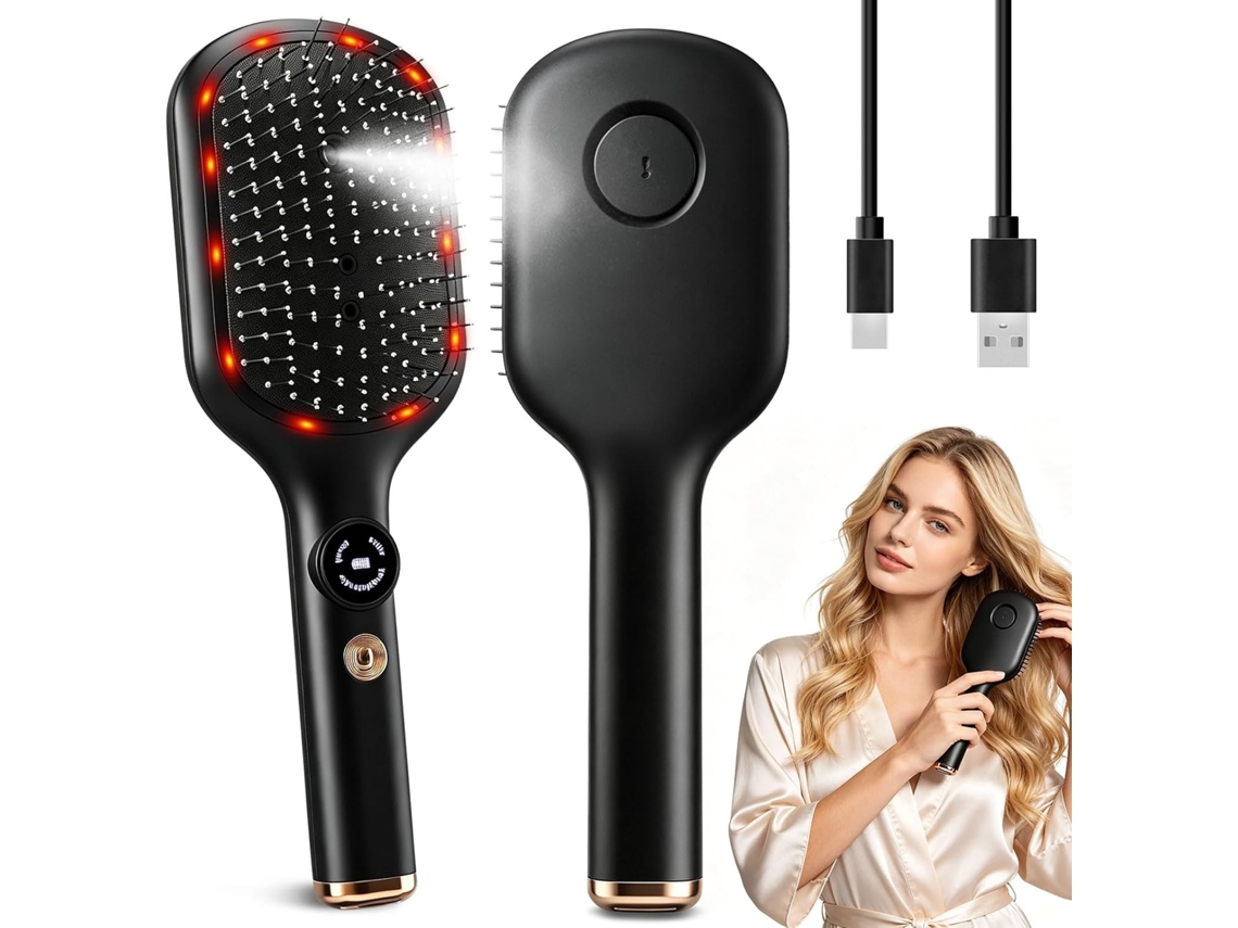 Escova De Cabelo Com Spray Água, Massageador Elétrico 2em 1e Aplicador De Óleo Capilar, Escova De Massagem Com Sérum