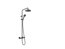 HANSGROHE Vernis Blend Sistema de Duche 200 1 Jato com Termóstato Ecosmart 26089 Cor: Preto Mate