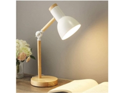 Abajur De Mesa Cabeceira, Luminária De Mesa Moderna Em Madeira Com Cúpula Metal Abajur Cabeceira Ajustável Para