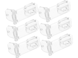 Conjunto De 6 Mini Fechos Acrílico Resistentes A Riscos Para Armários Transparentes, Ideais Para Caixas De Joias E