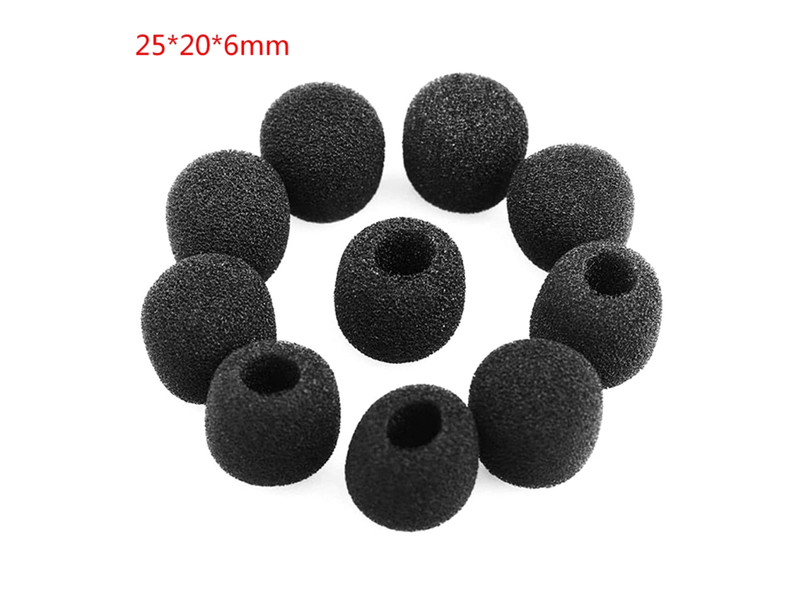 Conjunto De 10 Protetores De Espuma Flexível Para Fone De Ouvido Com Microfone. Aquaforge