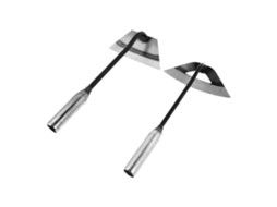 Conjunto De 2 Enxadas Portáteis Multiuso Totalmente Em Aço Para Jardinagem.