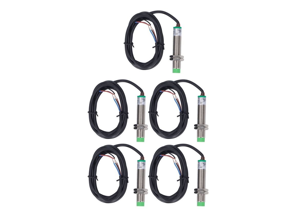 5pcs Sensor Indutivo De Proximidade M12 Pnp 6-36vdc Ip65 Sem Contato Para Indústrias
