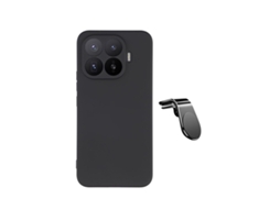 Kit Suporte De Carro Magnético L Capa Proteção Silicone Gift4me Para Xiaomi 17t 5g - Preto
