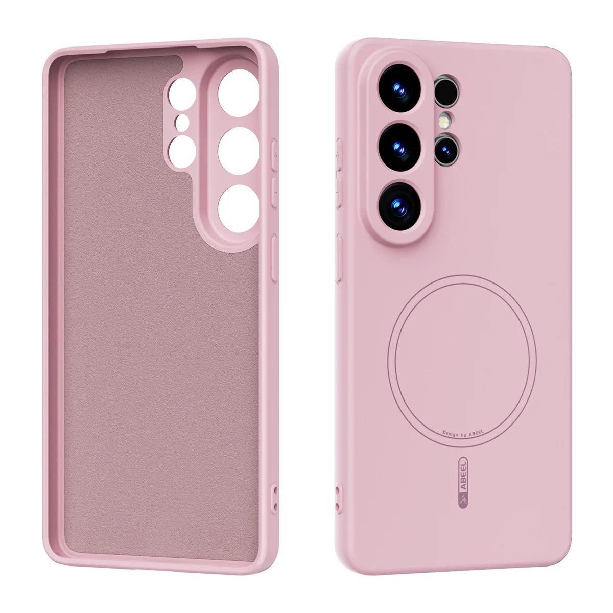 Capa De Celular Em Silicone Líquido (rosa Para Galaxy S26 Plus), Compatível Com Carregamento Sem Fio.