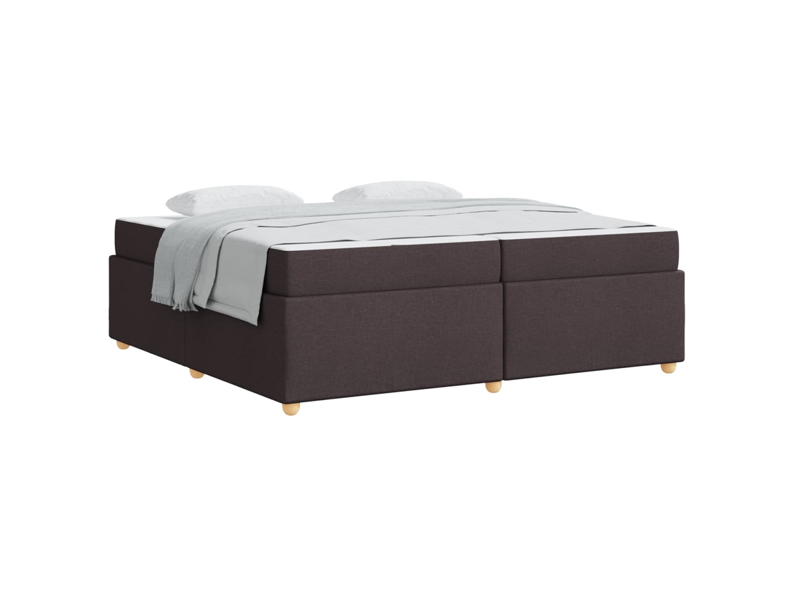 Estrutura da Cama com Colchão Marrom Escuro Tecido MAISON EXCLUSIVE 200x200 cm