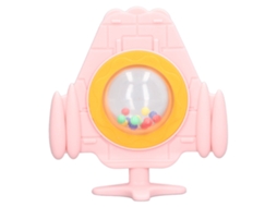 Mali chupeta de Silicone para Bebê com Contas Coloridas e Caixa de Armazenamento Rosa (avião)