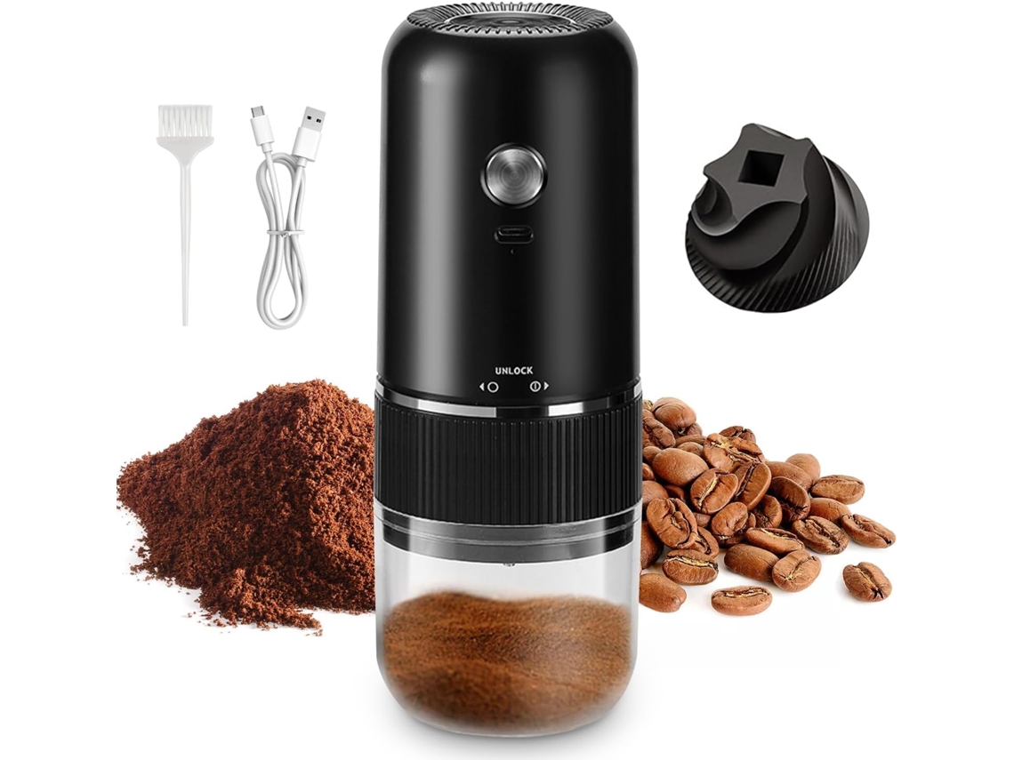 Moedor de Café Elétrico Portátil com Mós, Recarregável. NICECEE