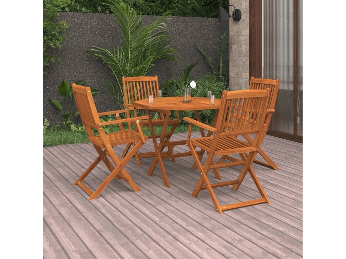 Dining Set, Dining Sets Vidaxl Marrom Madeira De Acácia (n/a)