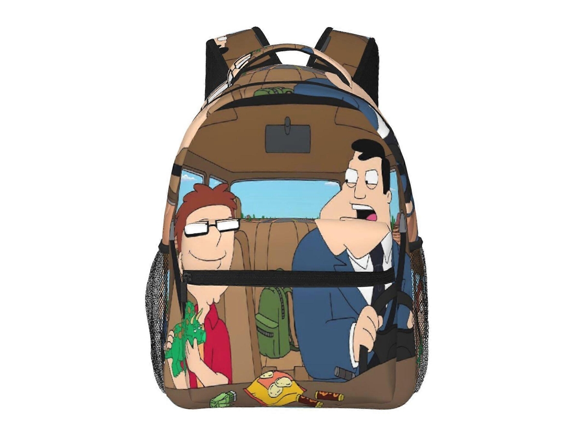 Mochila American Dad T75 Para Escola E Trabalho, Leve E À Prova Dágua, Mochila Estilosa Para Estudantes E Adultos G75 Olysi Shop