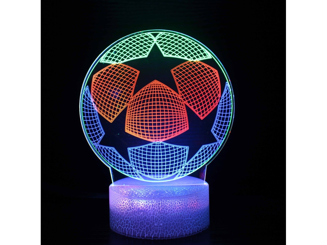 Luz da Noite de Futebol, 16 Cores Que Mudam com Controle Remoto 3d Noturna Visual Estéreo DIGITALLAB