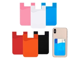 Conjunto De 6 Porta-cartões Adesivos De Silicone Para Celular, Compatíveis Com A Maioria Dos Telefones Celulares.