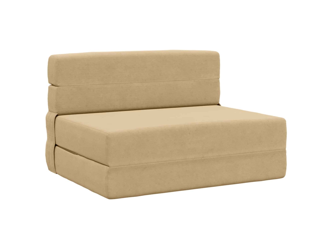 Sofá Cama Dobrável Verde Cinza 100 X 80 X 60 Cm Tecido SYFAX
