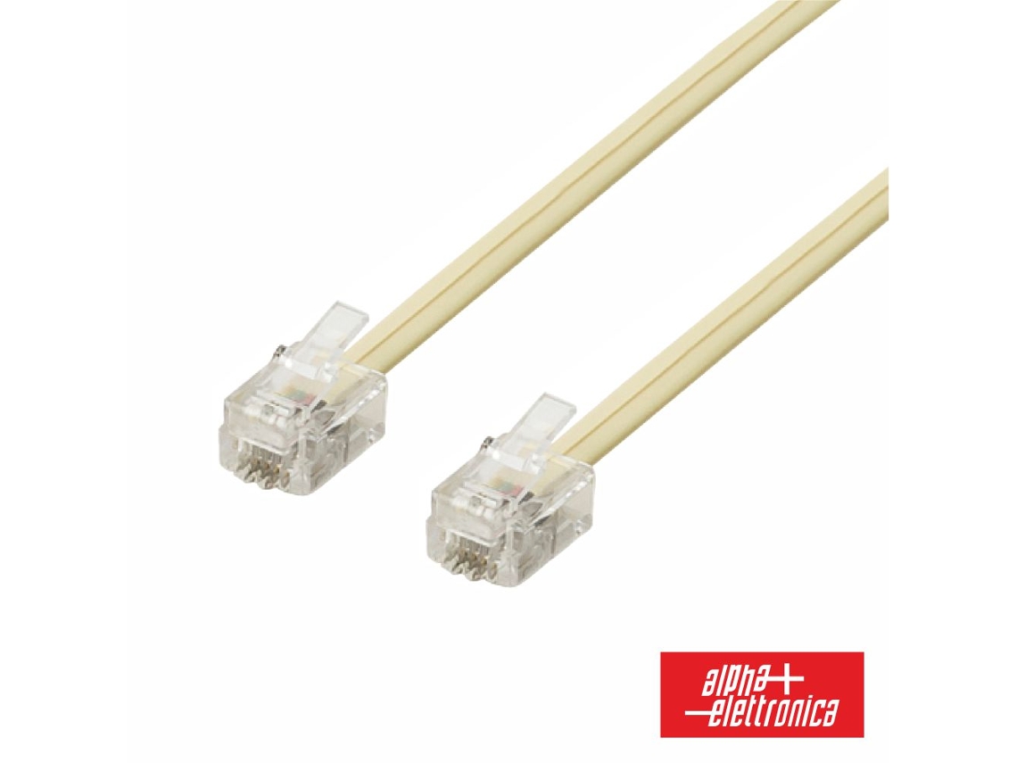 Cabo Telefone 6p4c Creme 7m Alpha