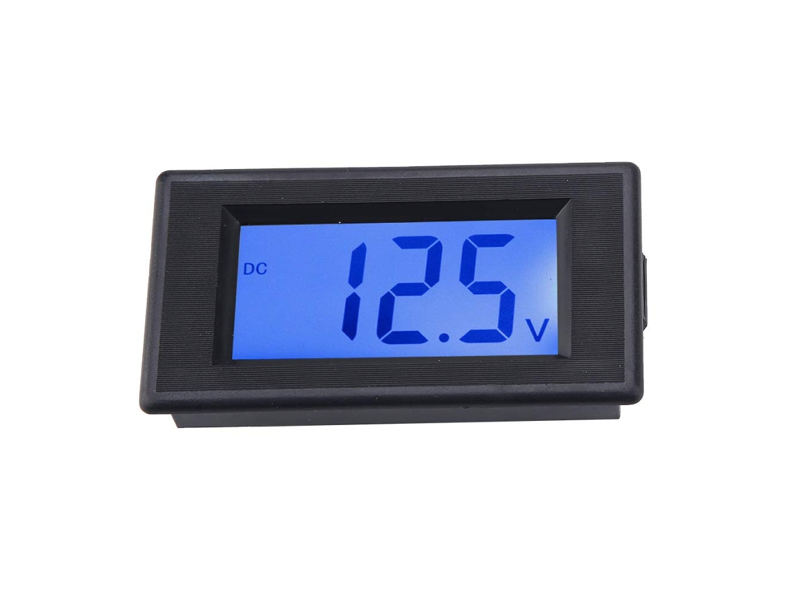 Voltímetro Digital Com Display Lcd De Dois Fios E Retroiluminação Azul