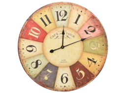 Wall Clock, Wall Clocks Vidaxl Multicolor Mdf (60 Cm)
