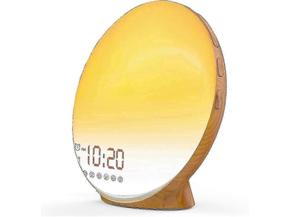 Despertador com Simulação do Nascer do Sol, Rádio Fm e 7 Sons da Natureza para Auxiliar no Sono e Relaxar no Quarto. TAISHENGDA