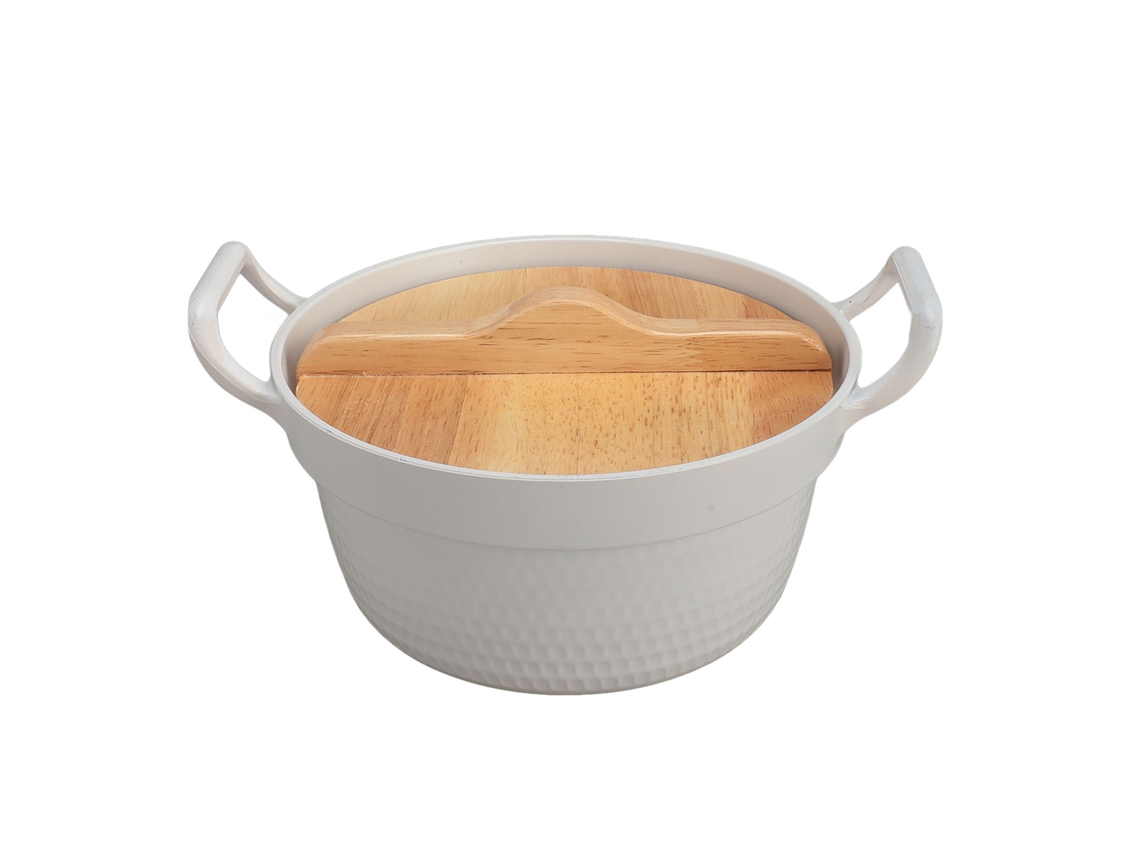 Panela de Ramen LAXISCREED Antiaderente com Tampa de Madeira
